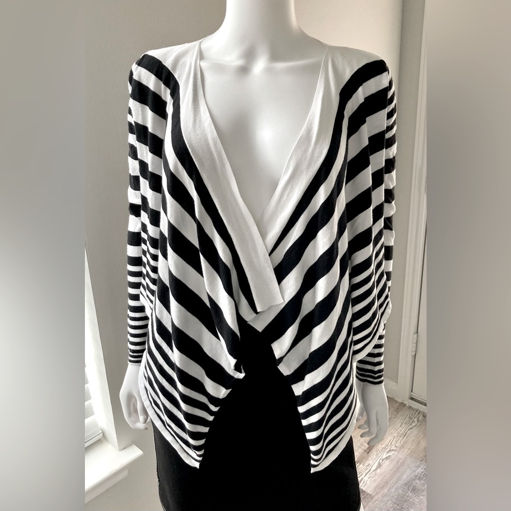 Calvin Klein, Cardigan white, black women's SZ-S cardigan